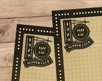 Jazz Bar - A5 Stationery - 12, 24 or 48 sheets