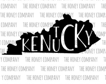 Kentucky SVG PNG DXF State Outline Instant Download Silhouette Cricut Cut Files Cutting Machine