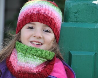 Watermelon beanie/cowl