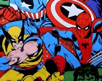 Super Heroes from Marvel fabric, cartoons fabric 100% cotton for Quilting and general sewing projects