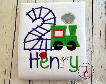 Train Birthday Shirt - Boys Birthday Shirt, Train Shirt, 1st Birthday Outfit, Train Party, Birthday Boy, Number Shirt, Train Party, Toddler