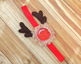 Baby Reindeer Headband - First Christmas Headband - My First Christmas - Deer Antler Headband - Reindeer Headband - Mommy's Deer Headband