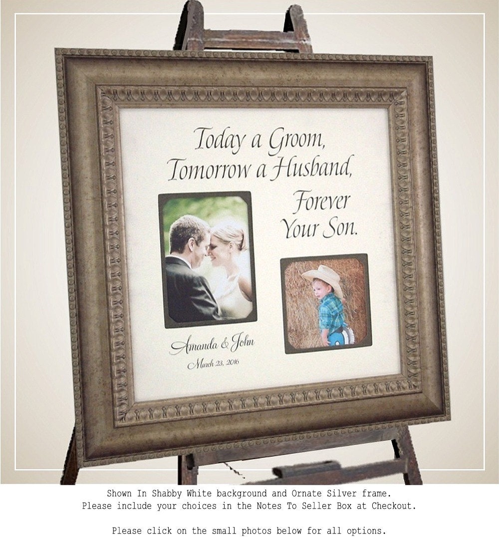 Parents Wedding Gift Personalized Picture Frame TODAY A GROOM