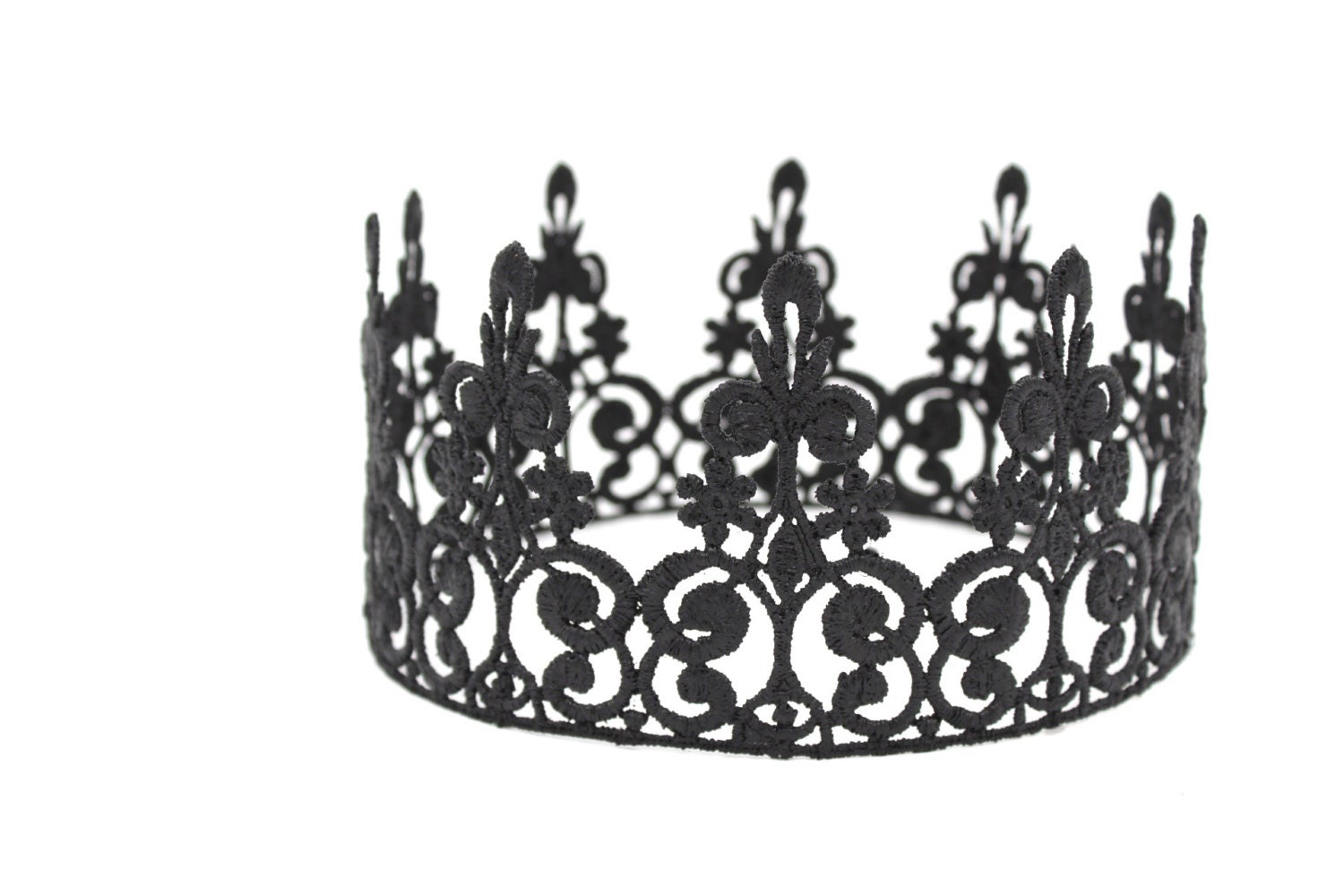 ELLE Lace Crown Ready to Ship BLACK full size lace crown