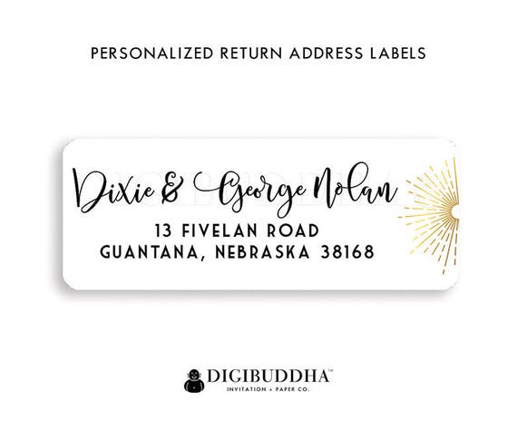 modern address labels calligraphy return address labels modern