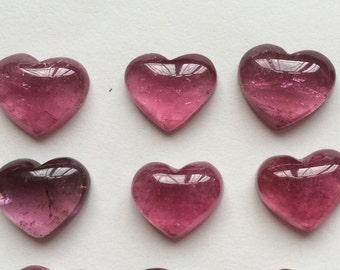 High Quality Rubellite Pink Tourmaline Cabochon Heart One Piece G6866
