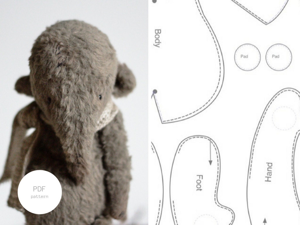 stuffed elephant sewing pattern