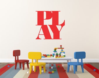 Play Wall Decal Stickers Kids Wall Decal Sticker Home Wall Decor Office Wall Decor Removable Wall Decal Kids Wall Art