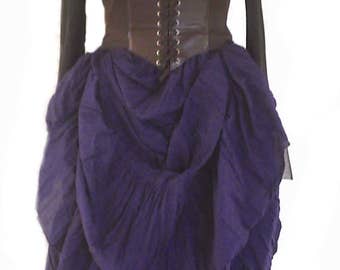Reniassance Brown Underbust corset Waist cincher Steampunk Costume Medieval Pirate Wench S-L 8 Colors