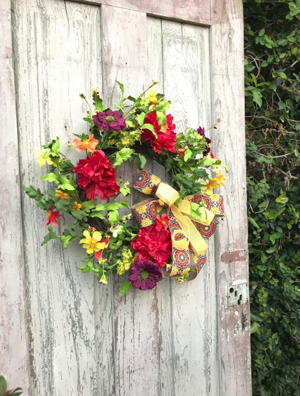 Summer Wreath wreath for door double door wreath door