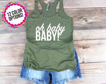 Baby Announcement Shirt/ Pregnancy Announcement to Husband/ Maternity Shirt/ Pregnant Tank Top/ Bun In the Oven Pregnancy Announcement Shirt