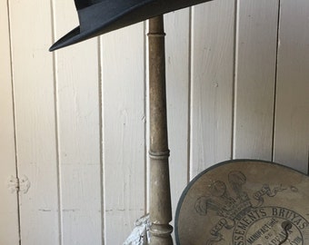 antique French hat or wig stand, circa 1900 ~ turned wood