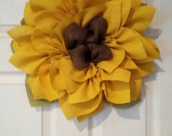 Sunflower Wreath // Fall Wreaths // Front Door Wreath // Fall Decor // Wedding Decor // Barn Wedding Decor // Ladies Gift // Fall Wedding