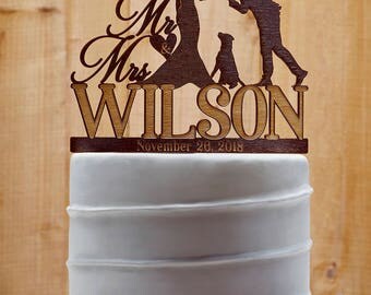 Customized Wedding Cake Topper With Dog, Personalized Cake Topper for Wedding, Custom Personalized Wedding Cake Topper, Couple Cake Topper17