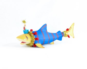 Custom Order Tiger Shark- Cake Topper and Birthday Decor