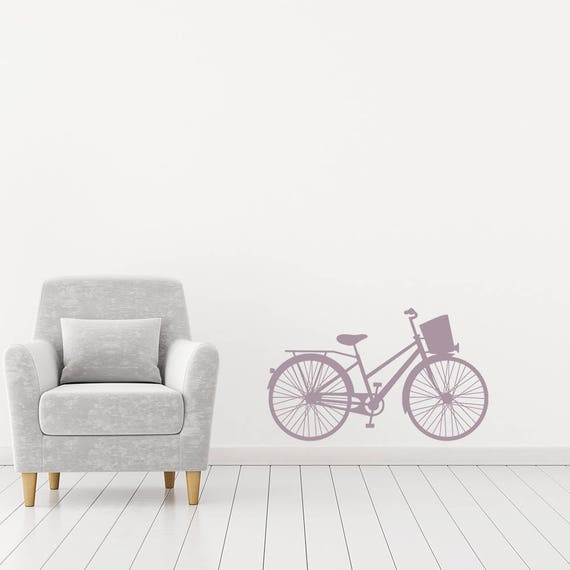 Wall Decal Bicycle Wall Sticker Bicycle Wall Decor Push