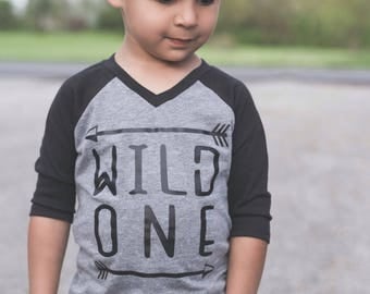 Wild One Shirt - Wild One Raglan - Trendy Kids Shirt - Graphic Tee - Wild One - Arrow Shirt - Trendy Boys Shirt - Baby Shirt - Girls Shirt