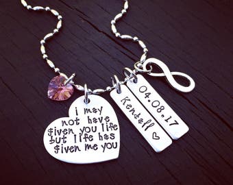 I May Not Have Given You Life But Life Has Given Me You Necklace | Stepdaughter Jewelry | Gift From Stepmom To Stepdaughter | Adoption Gift