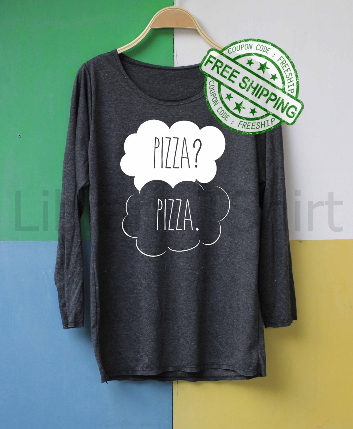 long sleeve pizza shirt