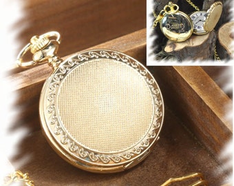 Pocket Watch , Groomsmen Gift , Engraved Pocket Watch, Monogrammed Watch, Gift for Groom, Steampunk pocket watch, personalized pocket watch