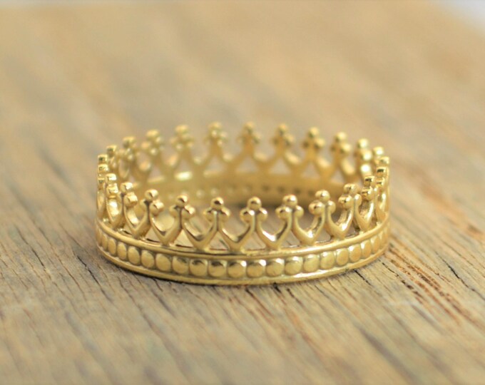 Crown Ring, Princess Ring, Gold Crown Ring, Gold Princess Ring, Tiara Ring, Gold Ring, Queen Ring, Princess Crown Ring,Sweet 16,Quinceanera