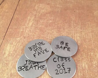 Pocket Coin, Pocket Token, Custom Pocket Keepsakes, Secret Coin, Pocket Change, Hand Stamped Coin, Little Gem in your pocket, Worry Stone