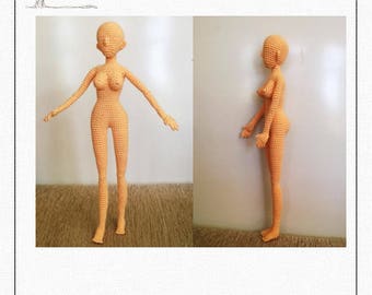 Doll body woman Pattern, doll amigurumi, doll crochet, PDF INSTANT DOWNLOAD