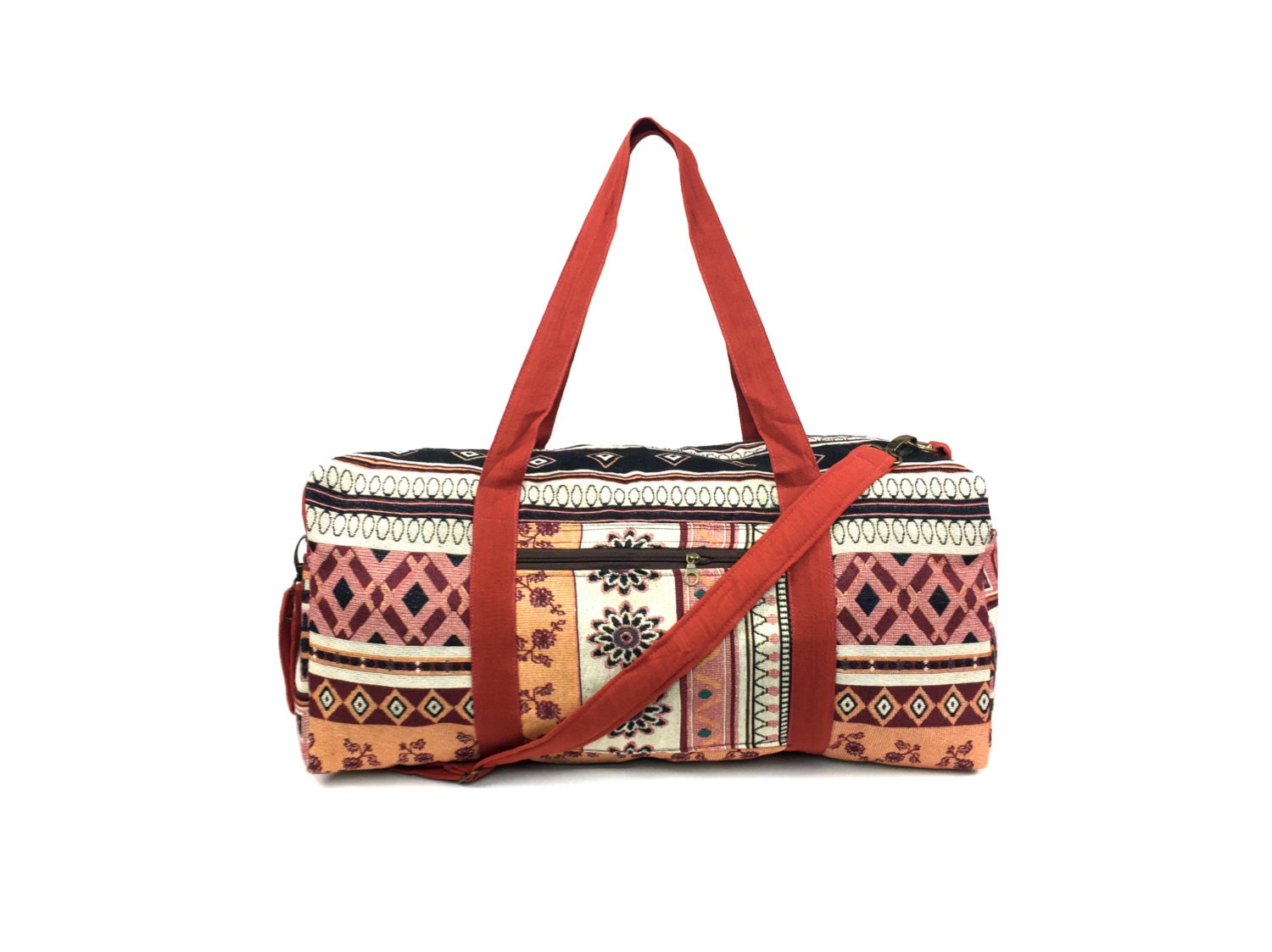 Cute Duffle bag Aztec Weekender bag Handmade Overnight bag