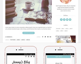 Blogger Template Responsive, Blogger Theme, Premade Blogger Templates, Blogger Template Minimal, Blogger Blog, Blogspot - Jenny
