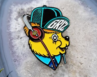Drool Bear Griz Hat Pin