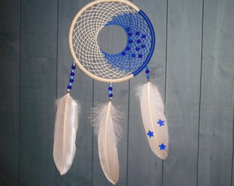 Dreamcatcher "Twinkle Twinkle Little Star" \ Large Dream catcher \ attrape reves \ Traumfanger \ blue mobile \ Wall Hangings \ Decor