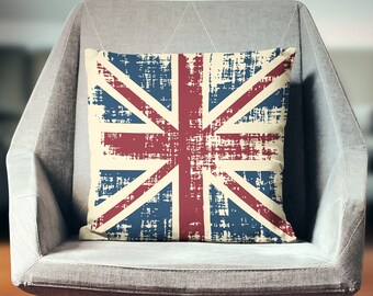 Union Jack Pillow | Industrial Pillow | British Flag Pillow | Vintage Pillow | Union Jack Cushion | Union Jack Decor | British Pillow