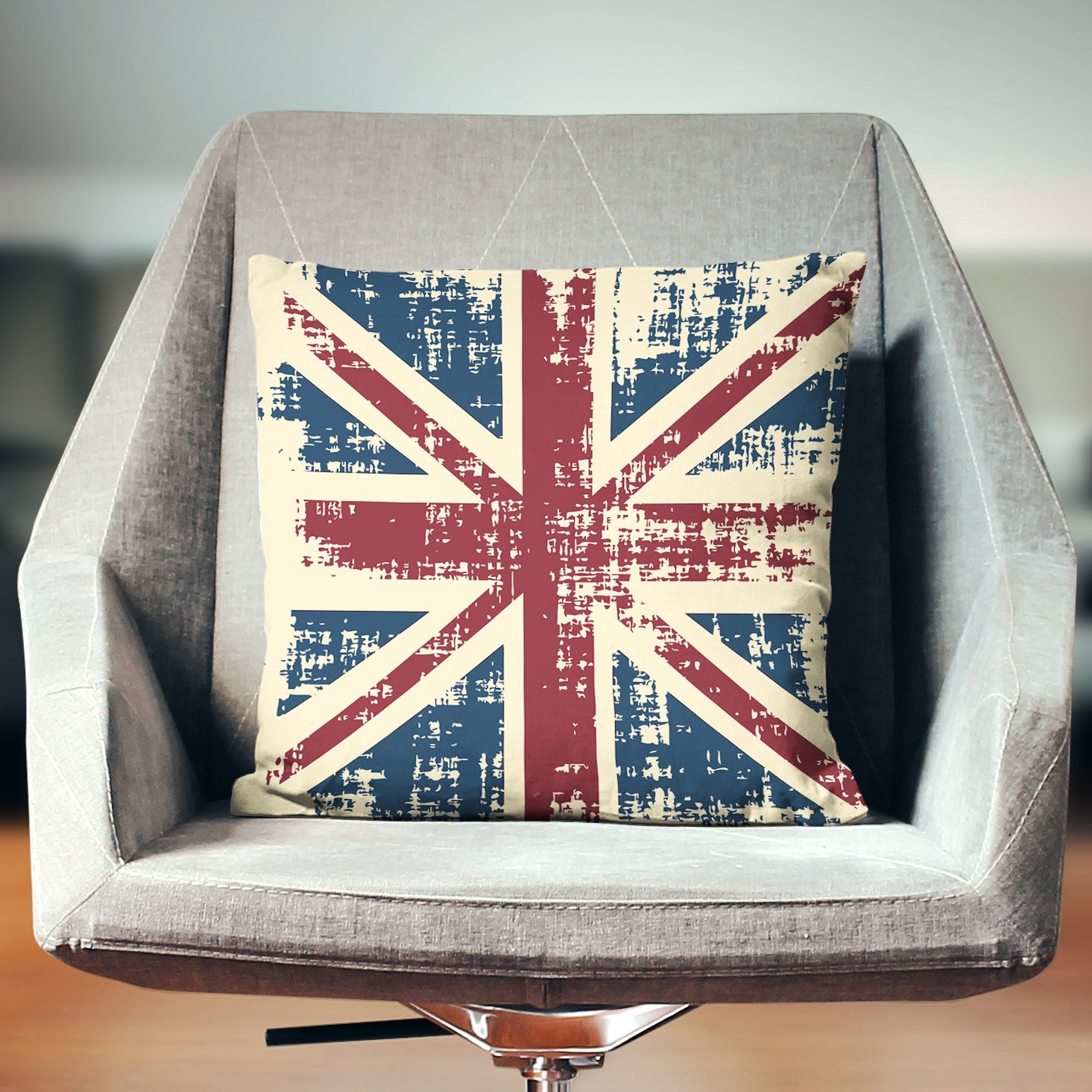 Union Jack Pillow Industrial Pillow British Flag Pillow