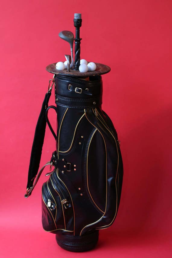 oneofakind vintage cutter buck golf bag table lamp