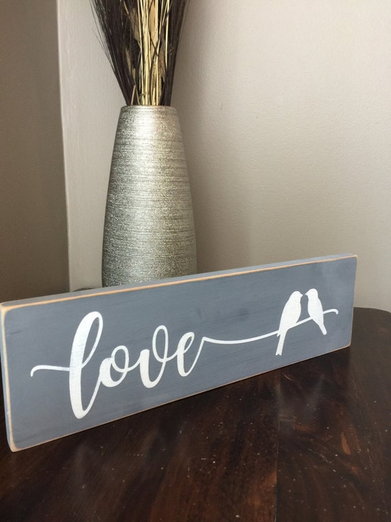 Items similar to Love bird sign, home decor on Etsy