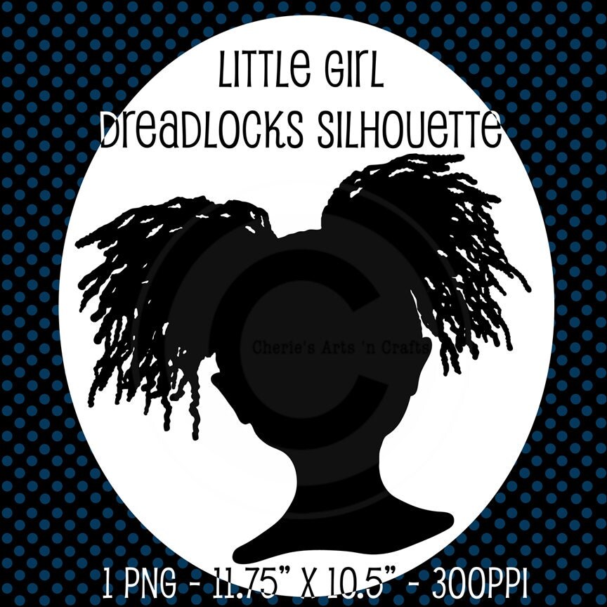 Little Girl With Dreadlocks Silhouette African Girl