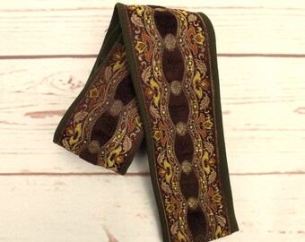 Men's Vintage Tie - Vintage Square Tie - Vintage Embroidered Tie - Vintage Skinny Tie - 60s Vintage Tie - Rockabilly Tie