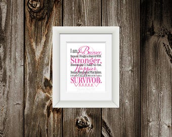 Breast Cancer Survivor Gift, Breast Cancer Awareness, Fighting Cancer, Pink Ribbon, Cancer Free WordArt, Customizable