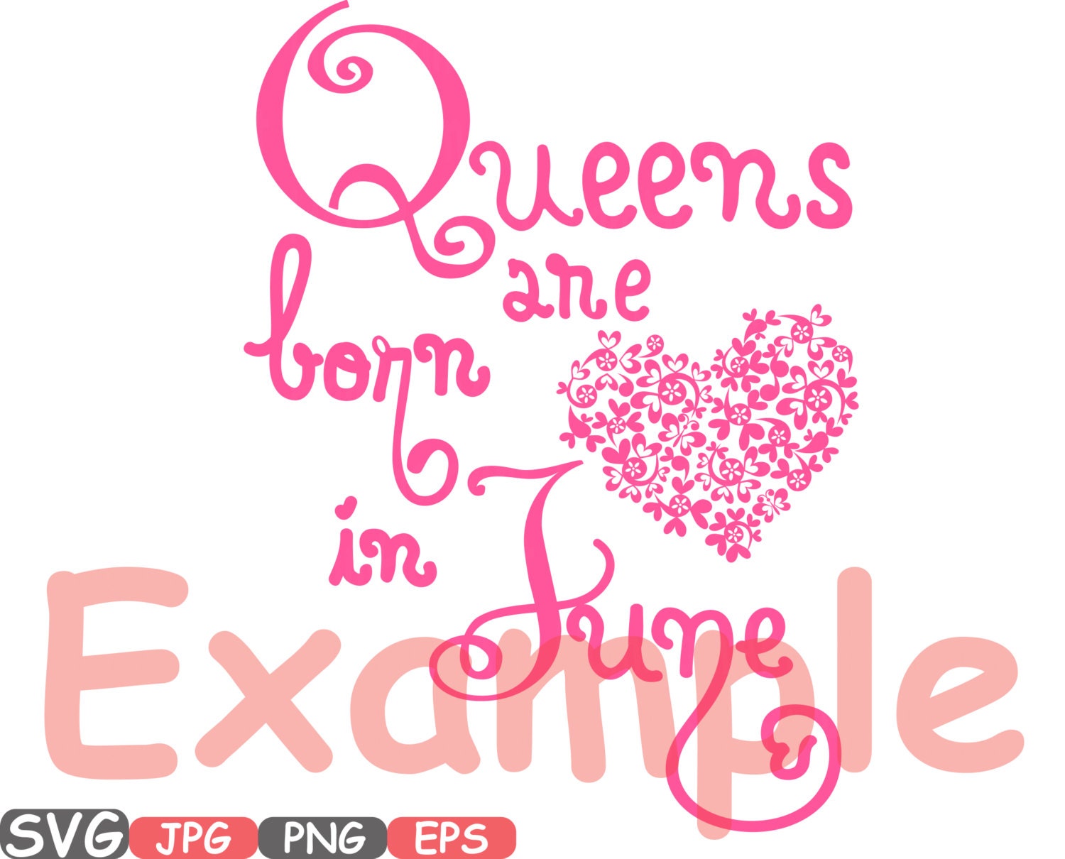 Download Queens are born in April May June Silhouette SVG Love clipart