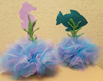 Under the Sea Party tulle centerpiece