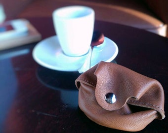 Wallet purse hand sewn leather