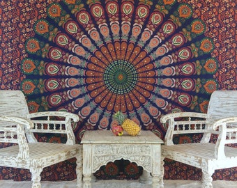 Mandala Tapestry Home Decor, Boho Chic Wall Hanging, Bohemian Wall Tapestry, Yoga