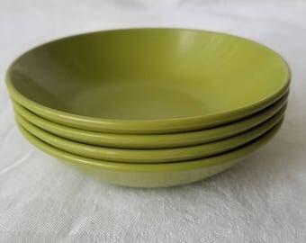 Vintage Avocado Green Melmac Bowls
