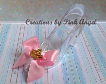 Princess Gold Crown Cake Topper, Princess Shoe Topper, High Heel Princess Cake Topper, Pink and Gold Slipper Topper, 1 Slipper Included
