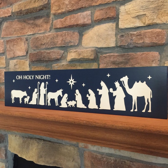 Nativity Sign Christmas Decor Nativity sign Christmas