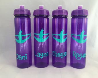 Water bottle party favor, gymnastics cheer Dance Cheerleader perfect for your team! 24 oz BPA FREE, party favor