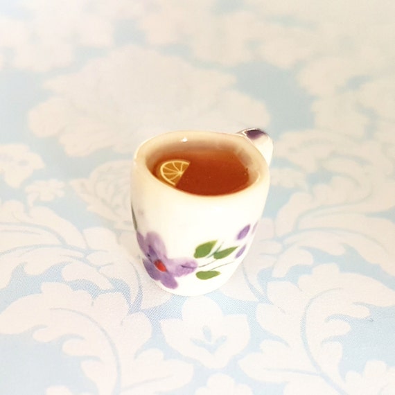 Download Cup of Tea Charm Polymer Clay Food Tea Cup Charm Miniature