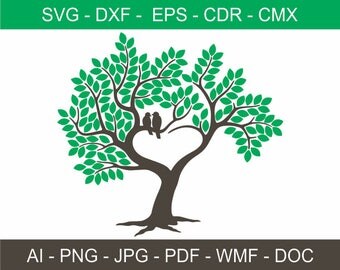 Wedding Tree Guestbook Clipart - Tree Clipart with 150 leaves - Personalized Signature Guestbook - Laser Cutting and Engraving file - Print