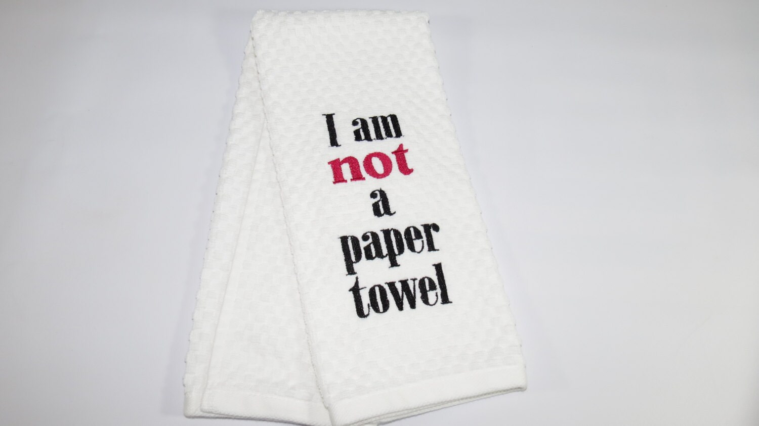 White Dish Towels with Words Kitchen Dish Towels with Words