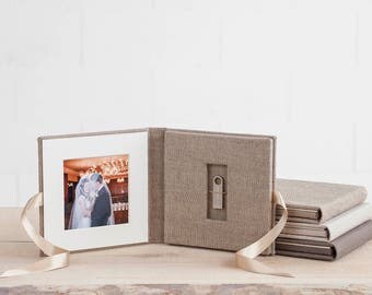 Pack of 3 USB folio cases - USB Box - USB Packaging - Usb folio case - Wedding Photography Packaging - Handmade